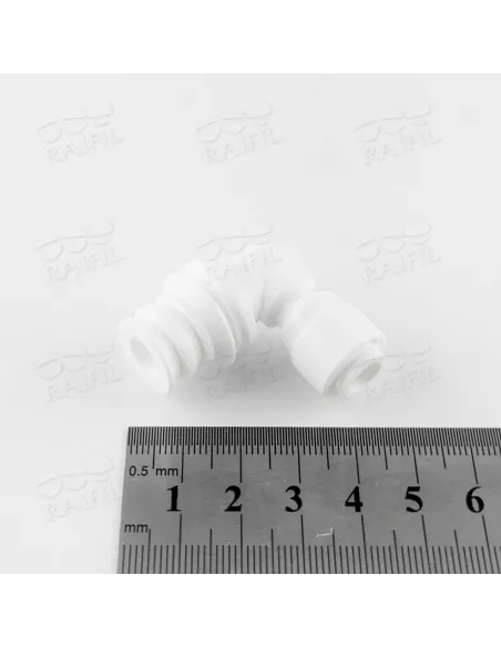 Фітинг кутовий Raifil 2814-А, 0.25 дюйма x 15.3 мм, зі штуцером - 2