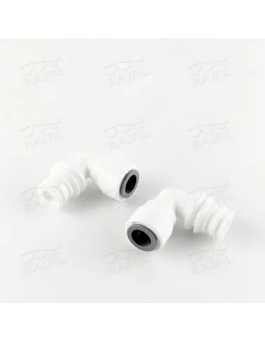 Фитинг угловой Raifil 2814-В, 0.37х0.37 дюйма, со штуцером - 4