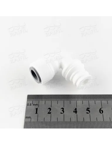 Фитинг угловой Raifil 2814-В, 0.37х0.37 дюйма, со штуцером - 2