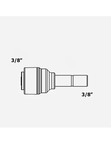 Фитинг прямой Raifil 1801-B, 0.37х0.37 дюйма - 3