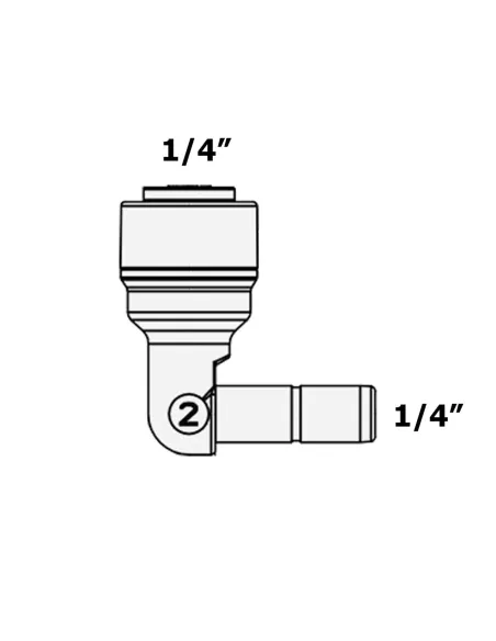 Фітинг кутовий Raifil 1814-А, 0.25х0.25 дюйма - 2