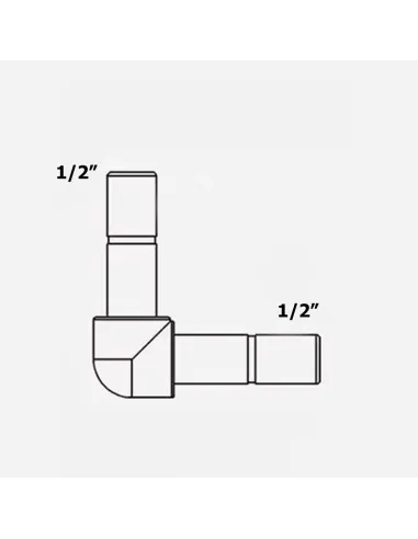 Фітинг кутовий Raifil 1800-D, 0.5х0.5 дюйма - 4