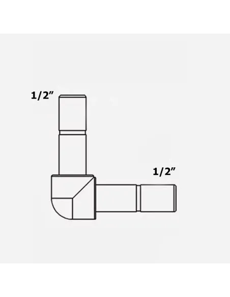 Фітинг кутовий Raifil 1800-D, 0.5х0.5 дюйма - 4