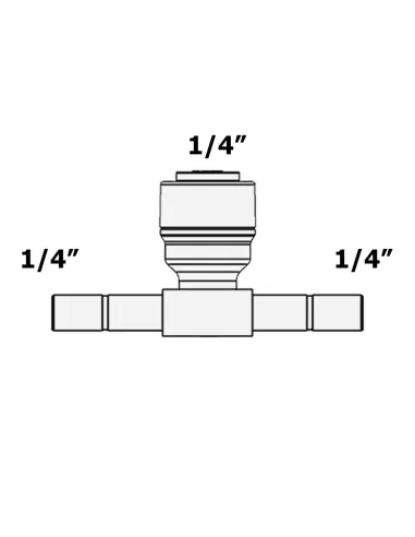Фитинг Т- образный Raifil 1820-H, 0.25х0.25х0.25 дюйма - 3