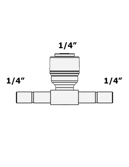 Фитинг Т- образный Raifil 1820-H, 0.25х0.25х0.25 дюйма - 3