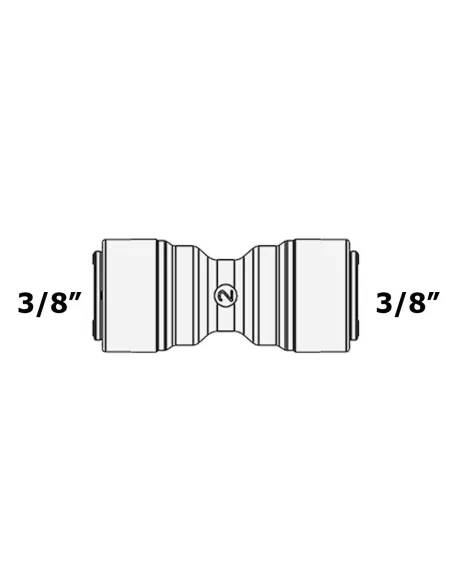 Фитинг прямой Raifil WA-UC0406 / 6U6 Organic, 0.37х0.37 дюйма - 4