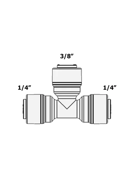 Фитинг Т- образный Raifil 4UT46, 0.25х0.37х0.25 дюйма - 4