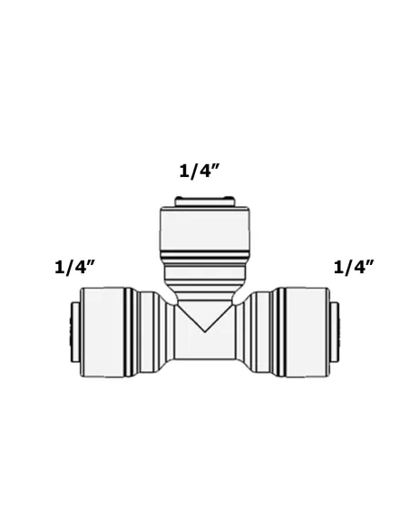 Фитинг Т- образный Raifil WA-UT0404 / 4UT44 Organic, 0.25х0.25х0.25 дюйма - 2
