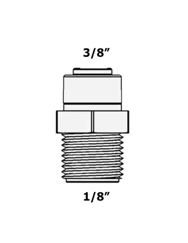 Фитинг прямой Raifil 1813-P / 6MC2, 0.37х0.12 дюйма - 4