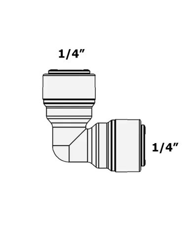 Фитинг угловой Raifil WA-UE0404 / 4UE4 Organic, 0.25х0.25 дюйма - 4