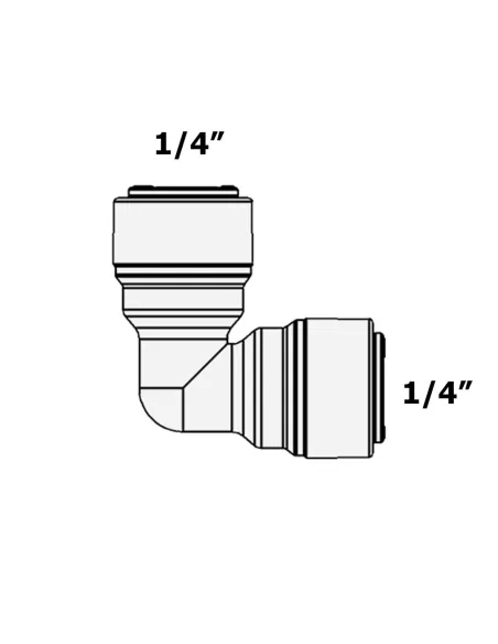 Фитинг угловой Raifil WA-UE0404 / 4UE4 Organic, 0.25х0.25 дюйма - 4