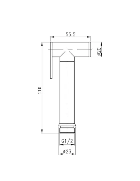 Лейка для гигиенического душа Q-Tap Kolo QT889910842855OB, 1 режим - 2