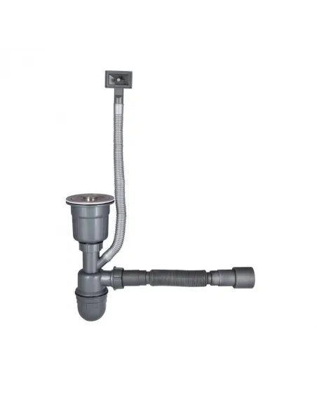 Мойка кухонная металлическая квадратная Lidz Brush Black H5050B 3.0/0.8 мм, 500х500х220 мм - 7