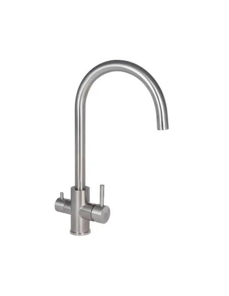 Змішувач для кухні з підключенням до фільтра Lidz Aria 24U-SFS нержавіюча сталь - 1