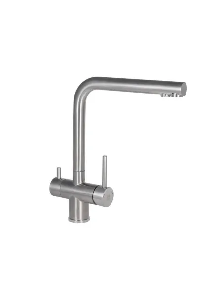 Змішувач для кухні з підключенням до фільтра Lidz Aria 24F-SFS нержавіюча сталь - 1