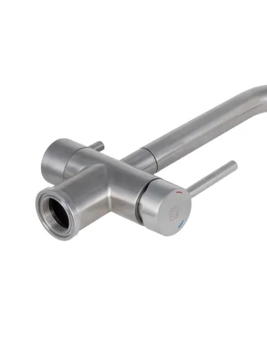 Змішувач для кухні з підключенням до фільтра Lidz Aria 24F-SFS нержавіюча сталь - 2