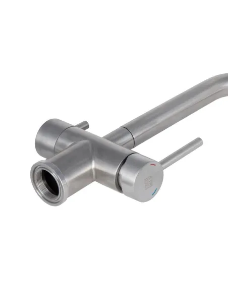 Змішувач для кухні з підключенням до фільтра Lidz Aria 24F-SFS нержавіюча сталь - 2