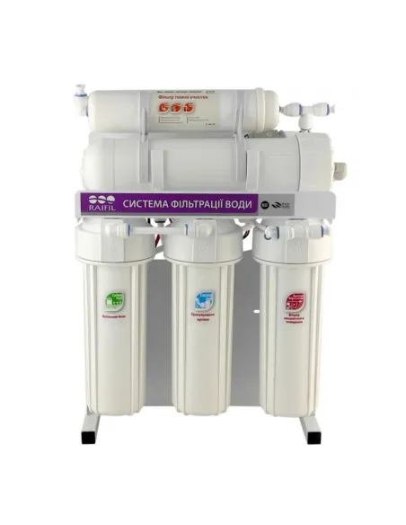 Фильтр обратного осмоса Raifil 800G - 3/8 10 Slim w M, 5 степеней очистки, с помпой - 1