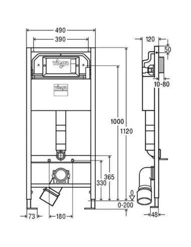 Инсталляция для унитаза Viega Prevista Dry 771973 с бачком - 2