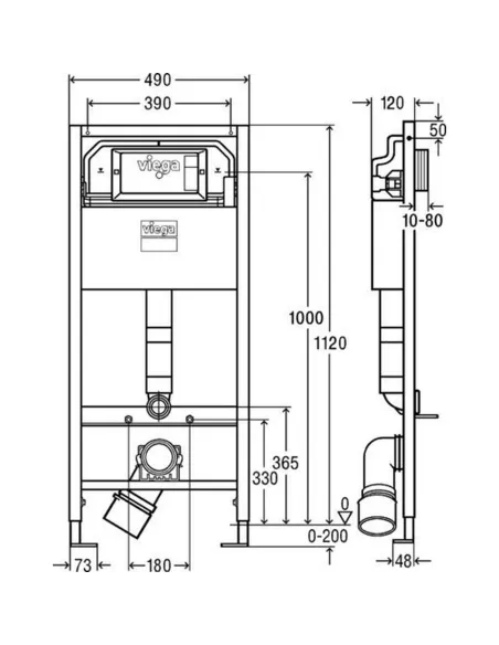 Инсталляция для унитаза Viega Prevista Dry 771973 с бачком - 2