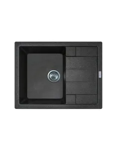 Мийка для кухні з граніту Adamant Anila чорна, 645х495х200 мм - 1