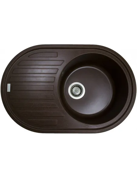 Мойка для кухни из гранита Adamant Ellipsis Mokko, 765х495х200 мм - 1