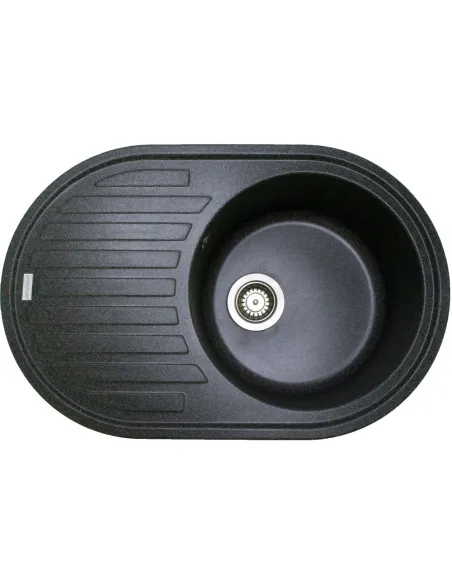 Мойка для кухни из гранита Adamant Ellipsis графит, 765х495х200 мм - 1