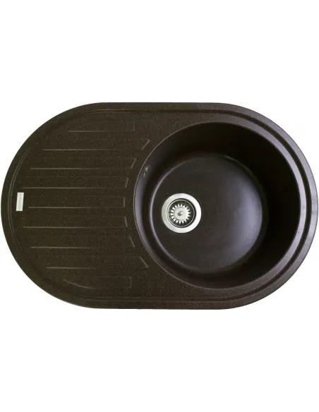 Мойка для кухни из гранита Adamant Ellipsis коричневая, 765х495х200 мм - 1