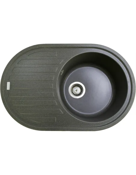 Мойка для кухни из гранита Adamant Ellipsis серая, 765х495х200 мм - 1