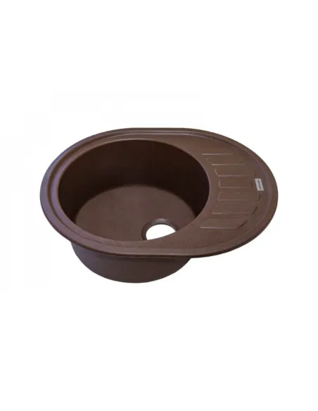 Мойка для кухни из гранита Adamant Ovum коричневая, 615х495х200 мм - 2