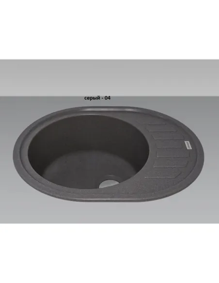 Мойка для кухни из гранита Adamant Ovum серая, 615х495х200 мм - 3 Мойка для кухни из гранита Adamant Ovum серая, 615х495х200 мм - 3