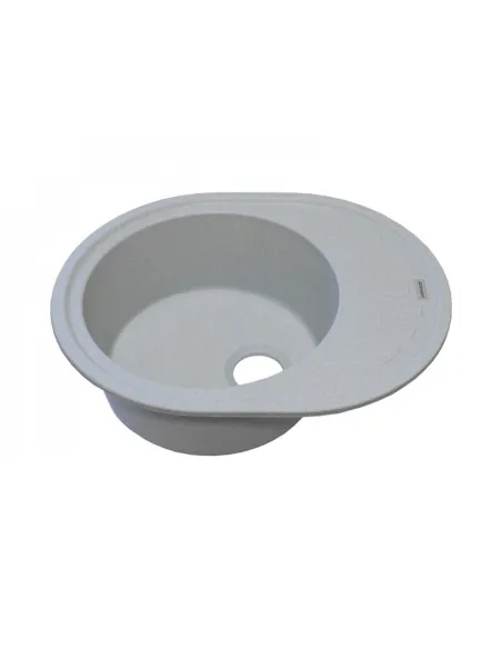 Мийка для кухні з граніту Adamant Ovum світло-сіра, 615х495х200 мм - 2