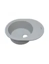 Мийка для кухні з граніту Adamant Ovum світло-сіра, 615х495х200 мм - 2