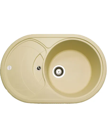 Мойка для кухни из гранита Adamant Shell Ivory, 770х495х200 мм - 1