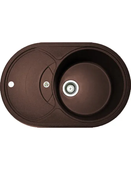 Мийка для кухні з граніту Adamant Shell Mokko, 770х495х200 мм - 1