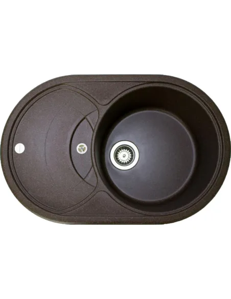 Мийка для кухні з граніту Adamant Shell коричнева, 770х495х200 мм - 1