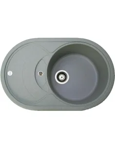 Мийка для кухні з граніту Adamant Shell світло-сіра, 770х495х200 мм - 1