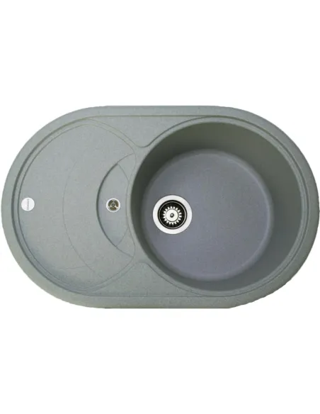 Мийка для кухні з граніту Adamant Shell світло-сіра, 770х495х200 мм - 1