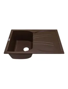 Мойка для кухни из гранита Adamant New Line коричневая, 780х495х235 мм - 1