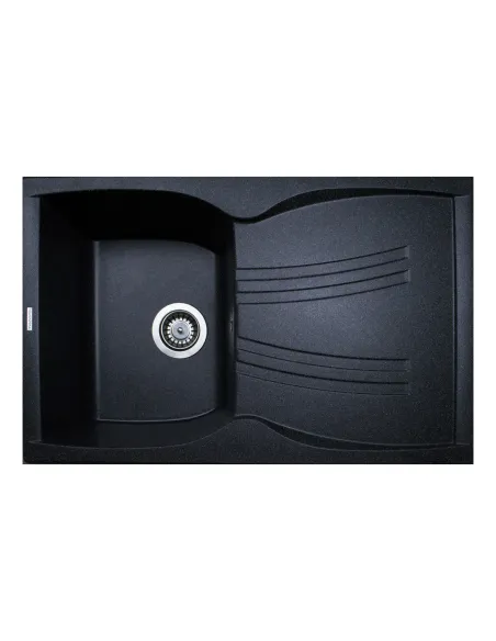 Мийка для кухні з граніту Adamant New Line чорна, 780х495х235 мм - 1