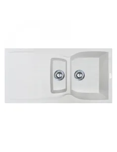 Мийка для кухні з граніту Adamant New Line Plus білий, 975х495х235 мм - 1