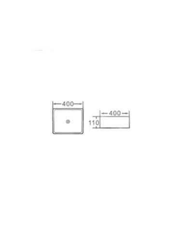 Керамическая раковина Newarc Aqua 9440W накладная, белая - 4
