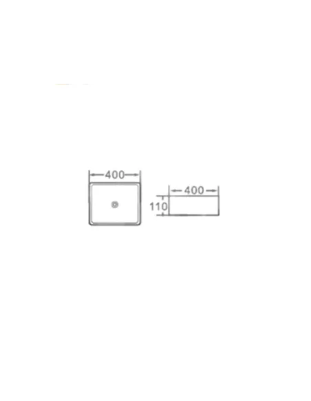 Керамическая раковина Newarc Aqua 9440W накладная, белая - 4 Керамическая раковина Newarc Aqua 9440W накладная, белая - 4