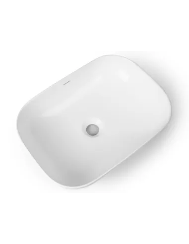 Керамическая раковина Newarc Aqua 9845W накладная, белая - 4