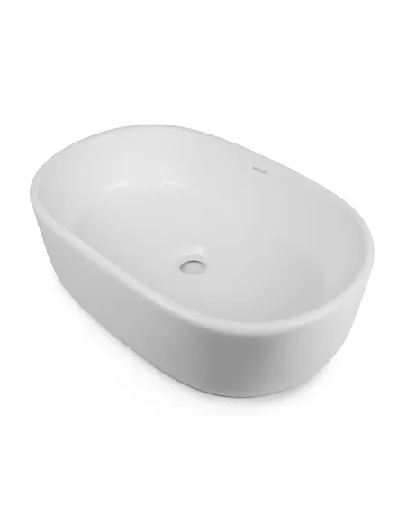 Керамическая раковина Newarc Aqua 9855W накладная, белая - 3