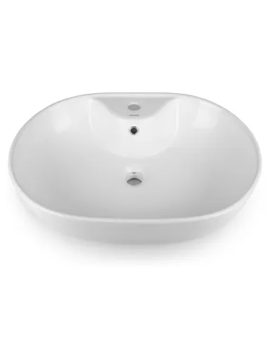 Керамическая раковина Newarc Life 9860W накладная, белая - 3