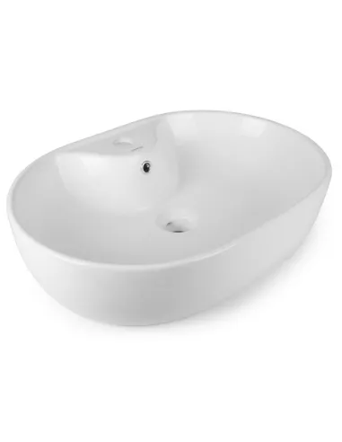 Керамическая раковина Newarc Life 9860W накладная, белая - 4