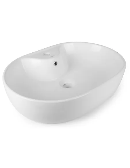 Керамическая раковина Newarc Life 9860W накладная, белая - 4