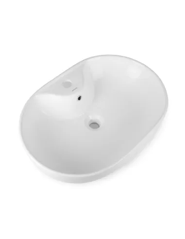 Керамическая раковина Newarc Life 9860W накладная, белая - 5