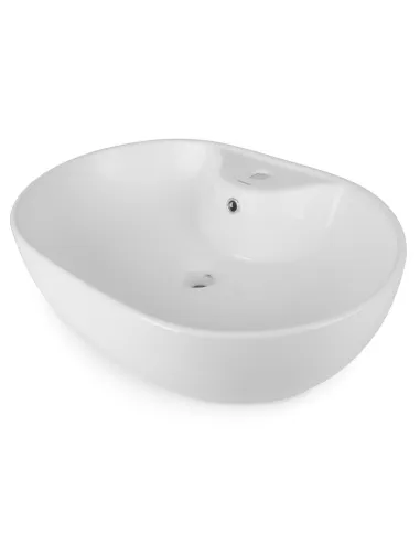 Керамическая раковина Newarc Life 9860W накладная, белая - 6